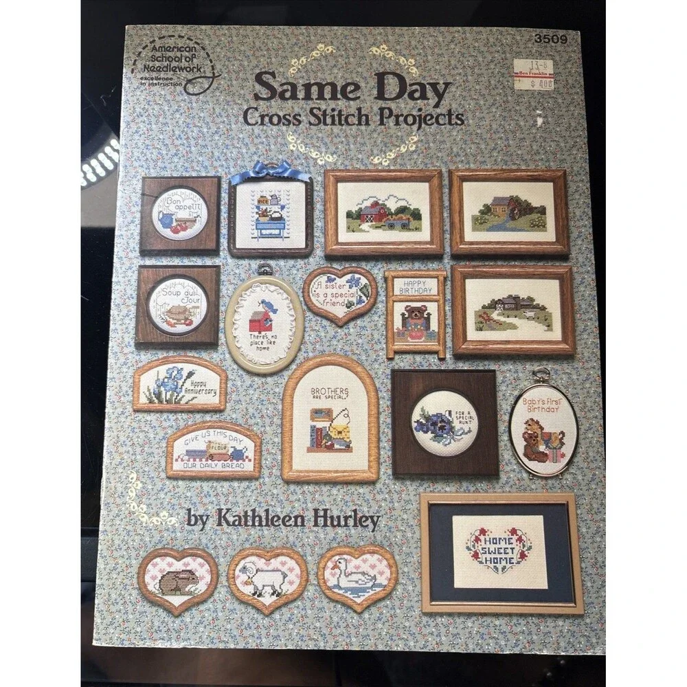 Vintage 1987 Cross Stitch Patterns, Same Day Projects by Kathleen Hurley